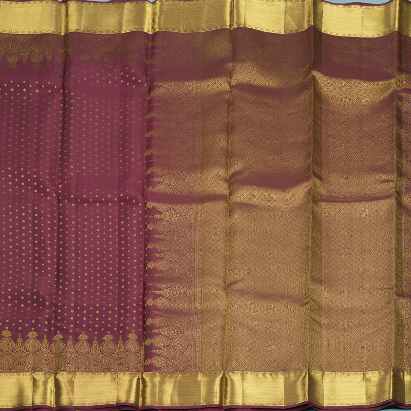 Hayagrivas Handloom Plum Purple Kanjivaram Silk Saree KBF749H2-2