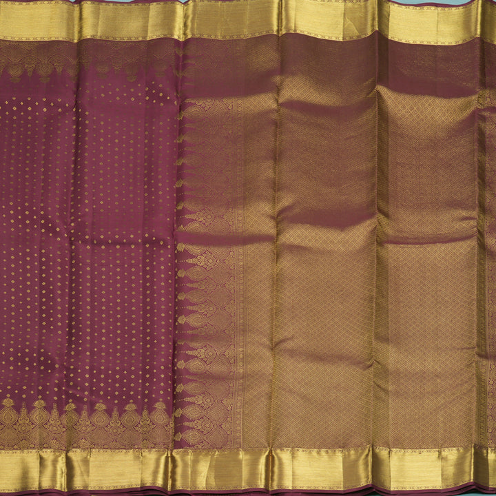 Hayagrivas Handloom Plum Purple Kanjivaram Silk Saree KBF749H2-2