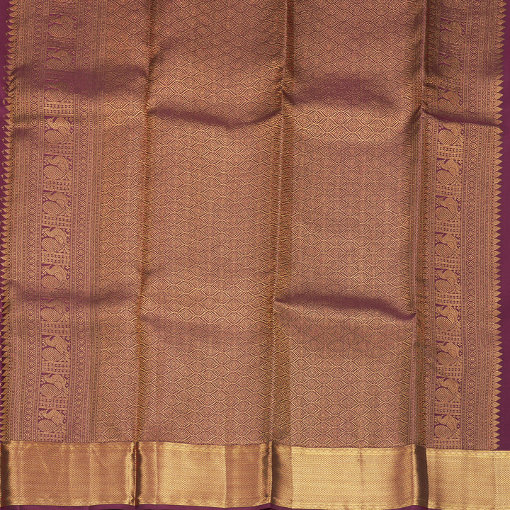 Hayagrivas Handloom Burgundy Kanjivaram Silk Saree KBF749H2-3
