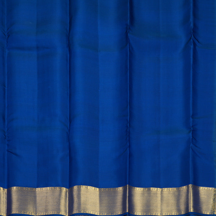 Hayagrivas Handloom Peacock Blue Kanjivaram Silk Saree KBF749H2-4
