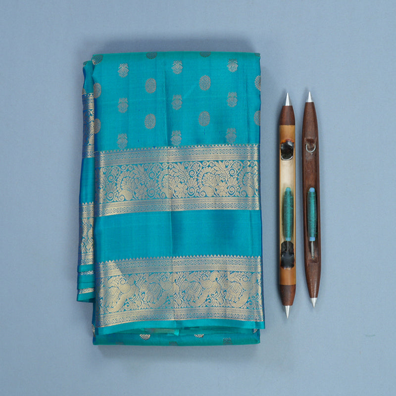 Hayagrivas Handloom Mayilkazhuthu Kanjivaram Silk Saree KBF749H4-1