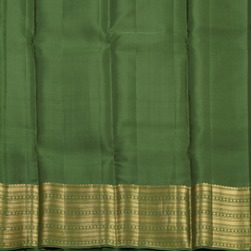Hayagrivas Handloom Olive Green Kanjivaram Silk Saree KBF749H4-13