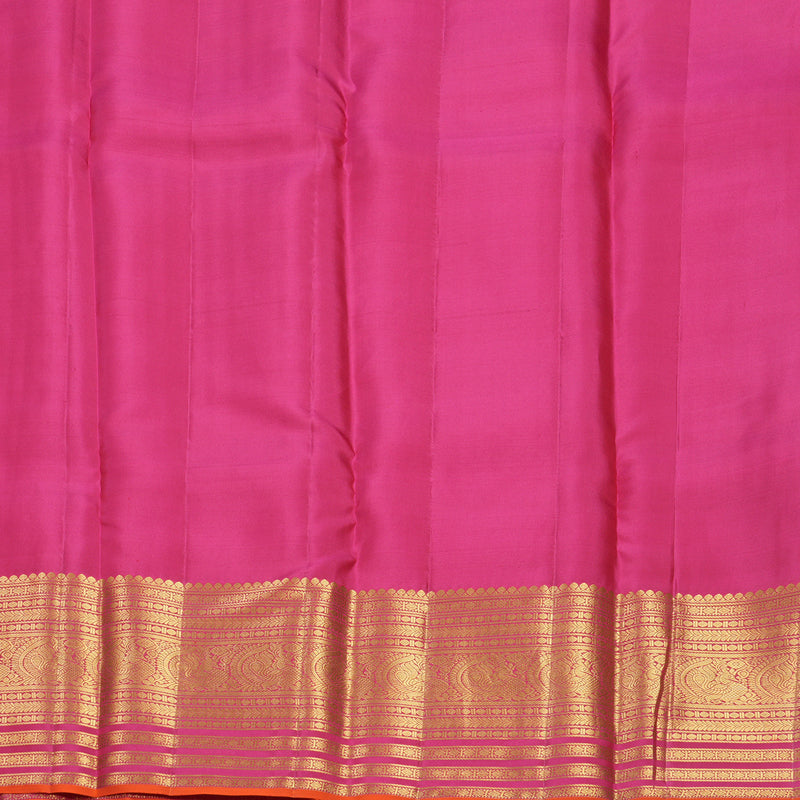 Hayagrivas Handloom Rani Pink Kanjivaram Silk Saree KBF749H4-15