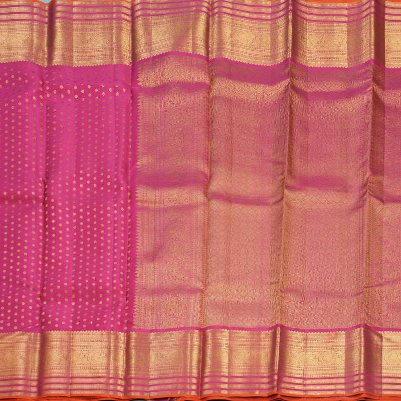 Hayagrivas Handloom Rani Pink Kanjivaram Silk Saree KBF749H4-15