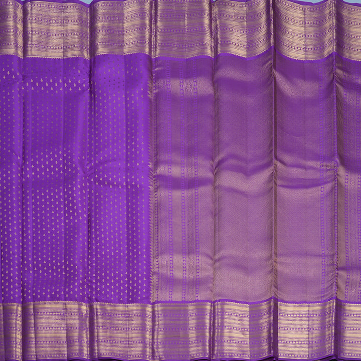 Hayagrivas Handloom Purple Kanjivaram Silk Saree KBF749H4-4