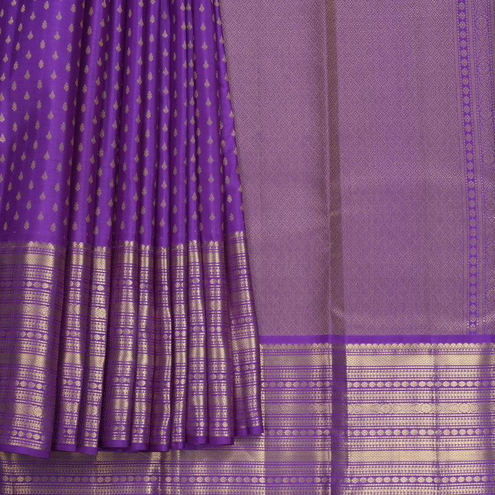 Hayagrivas Handloom Purple Kanjivaram Silk Saree KBF749H4-4