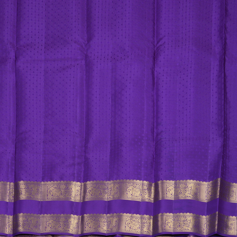 Hayagrivas Handloom Purple Kanjivaram Silk Saree KBF749H4-5