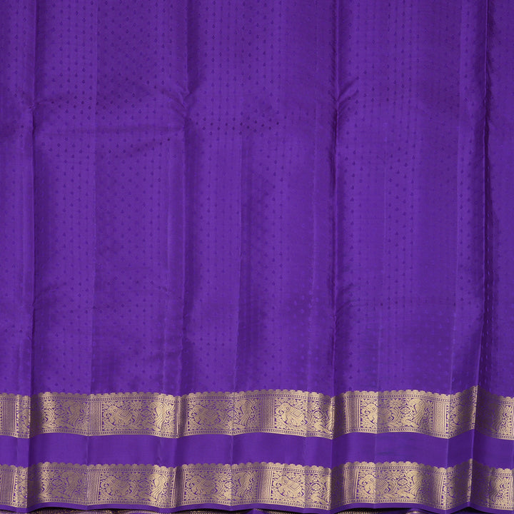 Hayagrivas Handloom Purple Kanjivaram Silk Saree KBF749H4-5