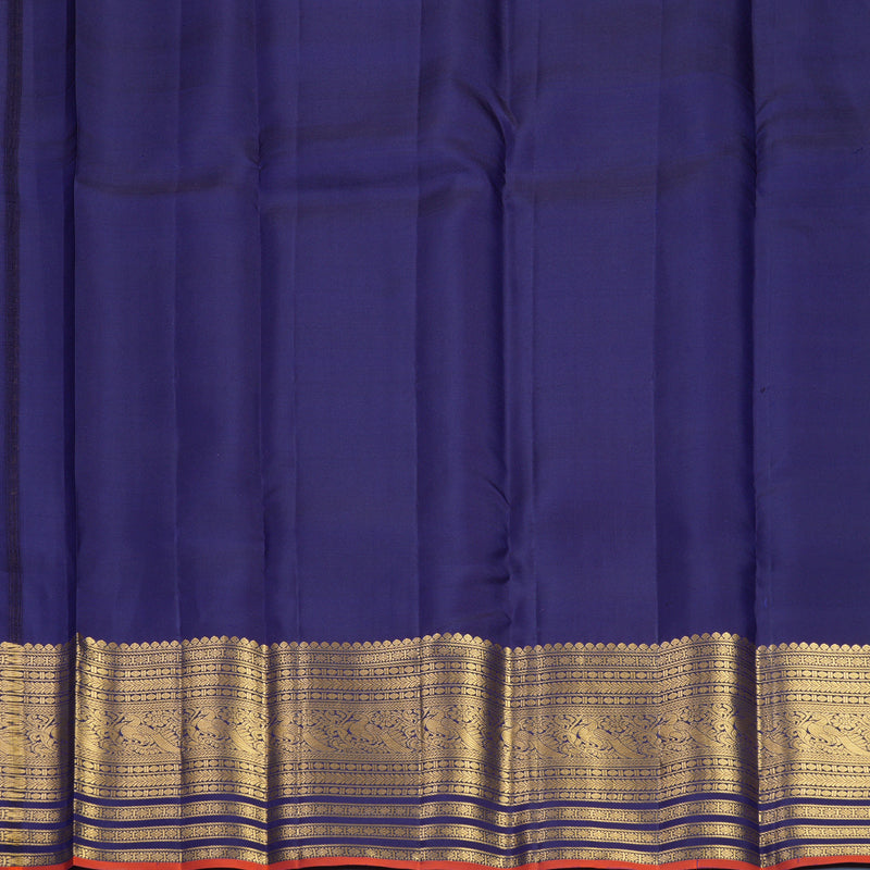 Hayagrivas Handloom Midnight Blue Kanjivaram Silk Saree KBF749H4-7