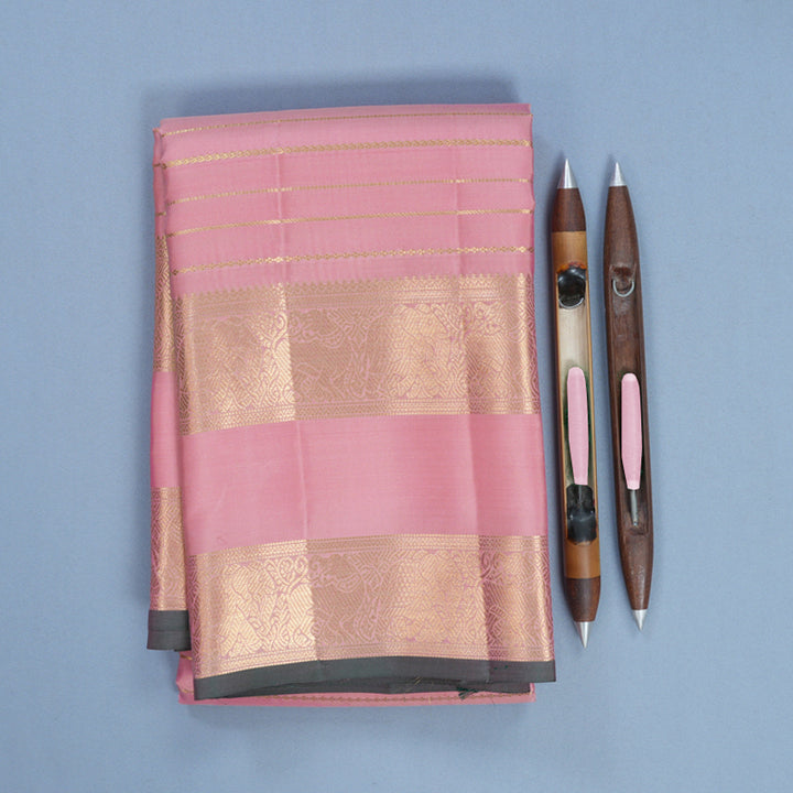 Hayagrivas Handloom Baby Pink Kanjivaram Silk Saree KBF749H5-3