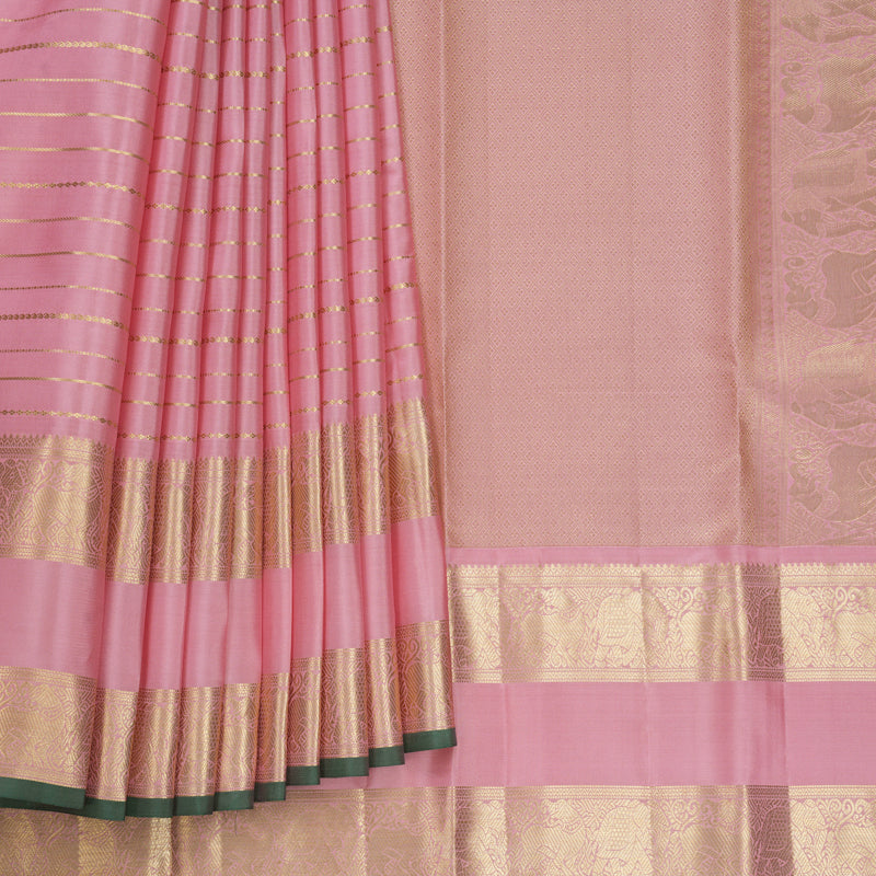 Hayagrivas Handloom Baby Pink Kanjivaram Silk Saree KBF749H5-3