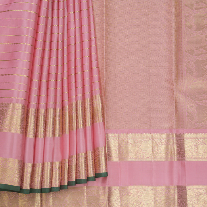 Hayagrivas Handloom Baby Pink Kanjivaram Silk Saree KBF749H5-3