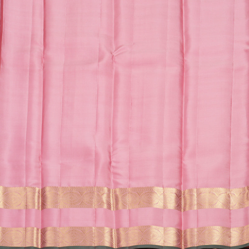 Hayagrivas Handloom Pastel Pink Kanjivaram Silk Saree KBF749H5-6