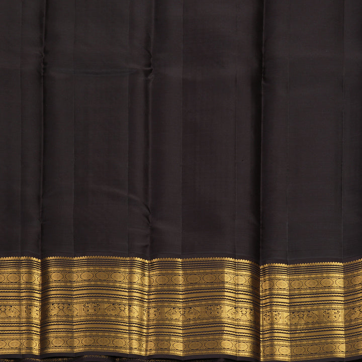 Hayagrivas Handloom Maroon Kanjivaram Silk Saree with Kanchana Brown Border KBF749H6-1