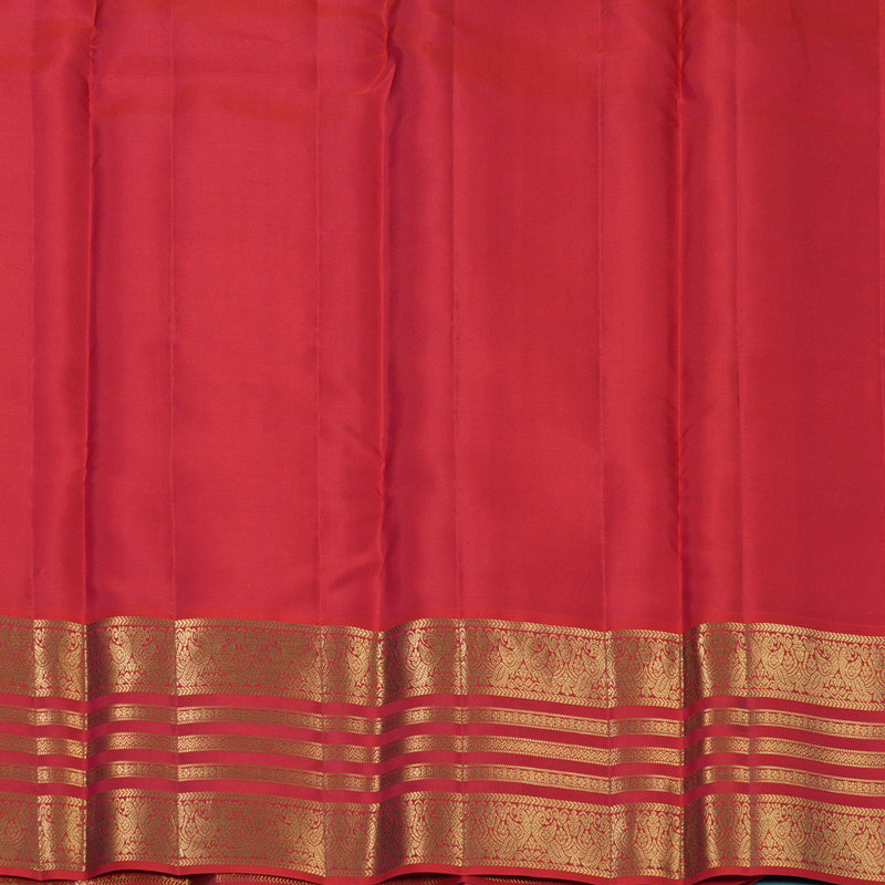 Hayagrivas Handloom Orangish-Pink Kanjivaram Silk Saree KBF749H6-13