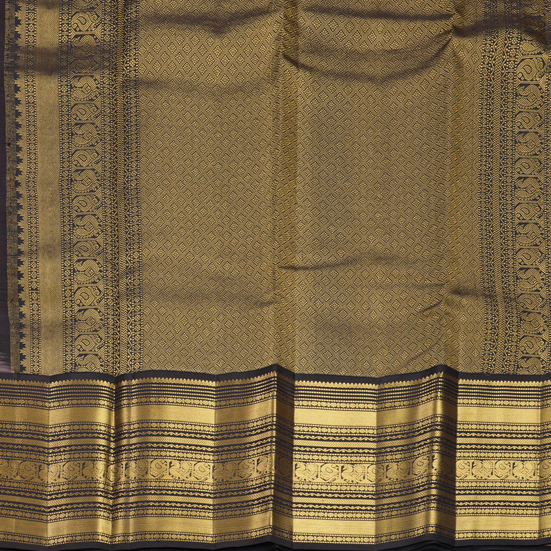 Hayagrivas Handloom Pastel Pink Kanjivaram Silk Saree with Kanchana Brown Border KBF749H6-18