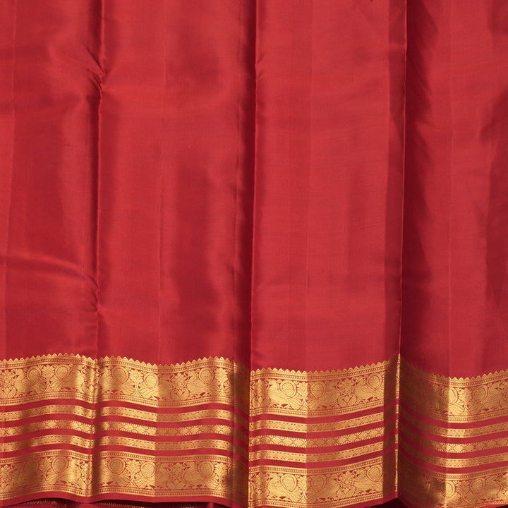 Hayagrivas Handloom Red Kanjivaram Silk Saree KBF749H6-24