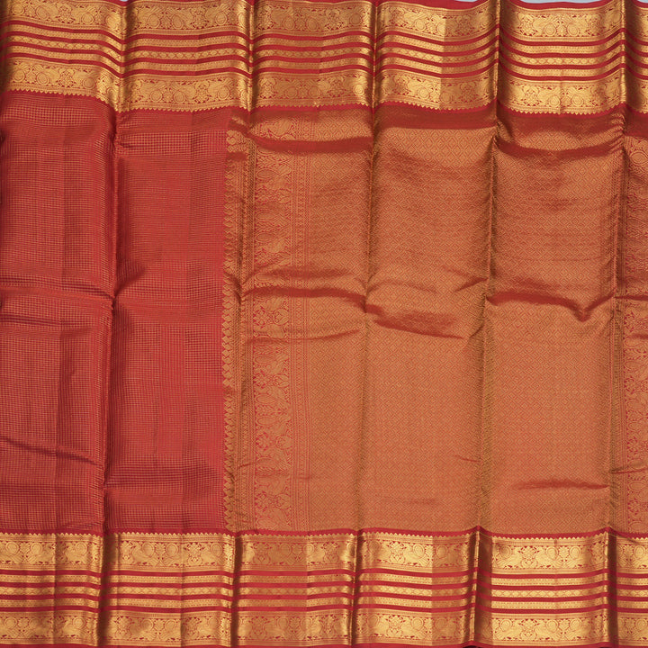 Hayagrivas Handloom Red Kanjivaram Silk Saree KBF749H6-24