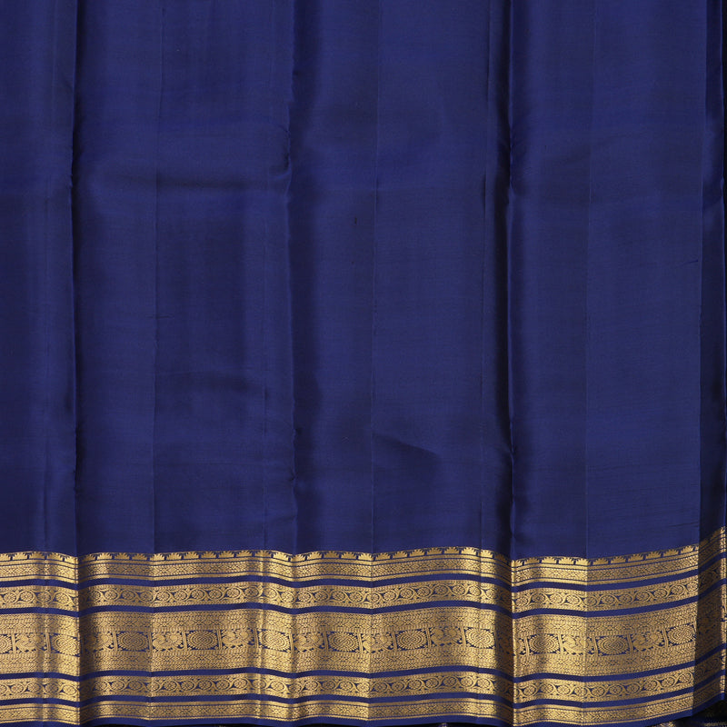 Hayagrivas Handloom Nagapazham Kanjivaram Silk Saree with Ink Blue Border KBF749H6-26