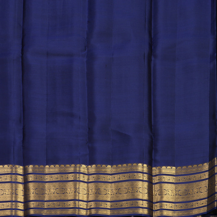 Hayagrivas Handloom Nagapazham Kanjivaram Silk Saree with Ink Blue Border KBF749H6-26