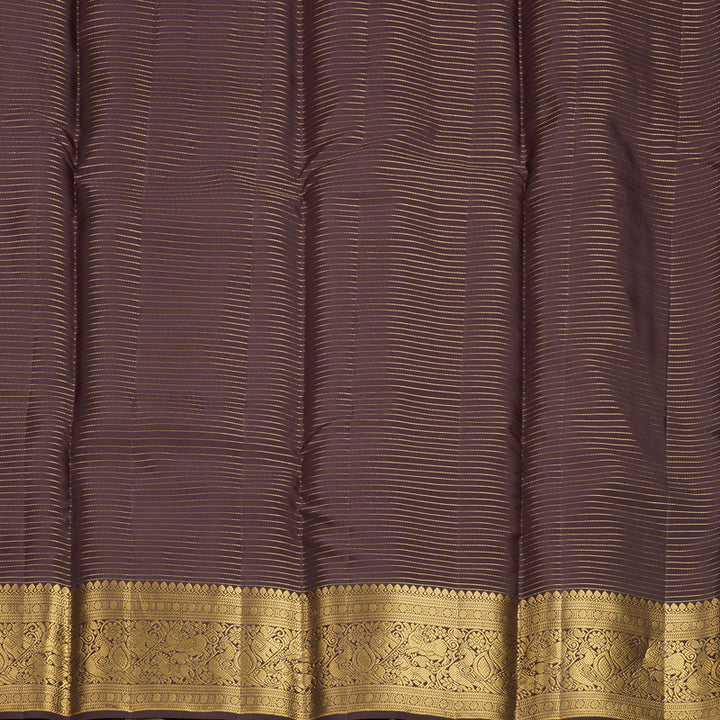 Hayagrivas Handloom Deep Plum Purple Kanjivaram Silk Saree KBF749H6-30