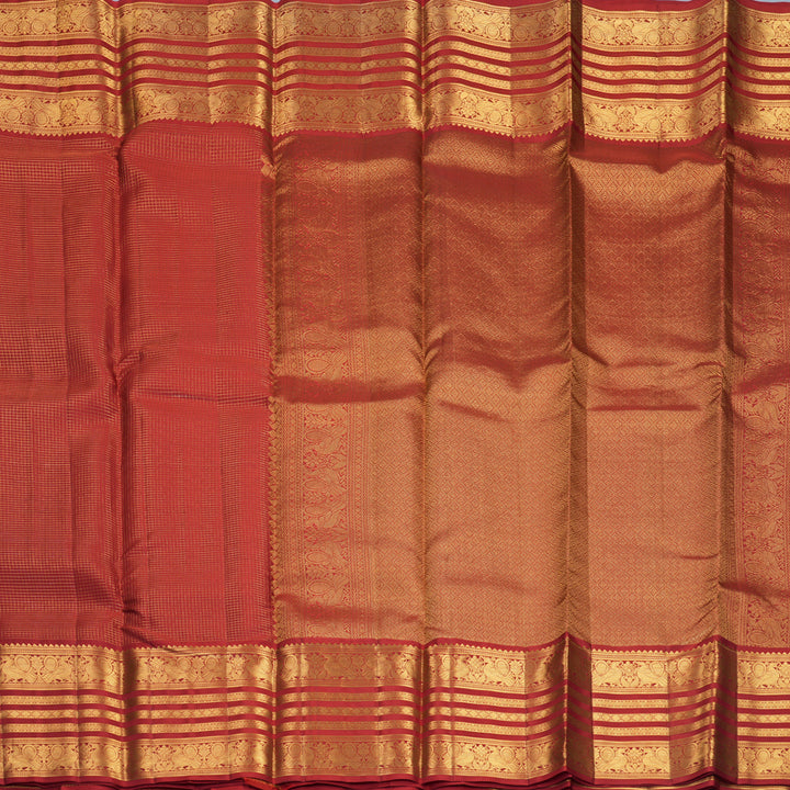 Hayagrivas Handloom Red Kanjivaram Silk Saree KBF749H6-37
