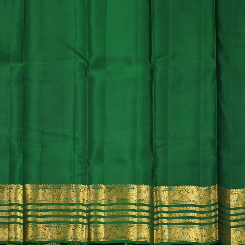 Hayagrivas Handloom Green Kanjivaram Silk Saree KBF749H6-6