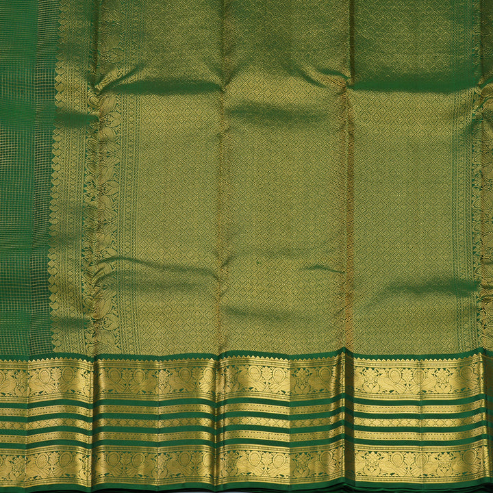 Hayagrivas Handloom Green Kanjivaram Silk Saree KBF749H6-6