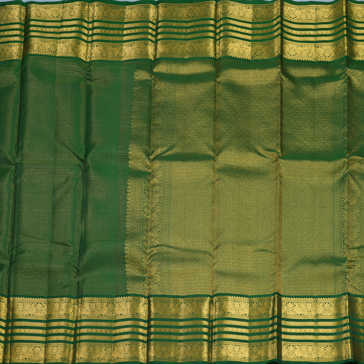 Hayagrivas Handloom Green Kanjivaram Silk Saree KBF749H6-6
