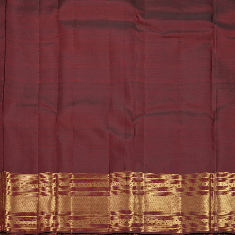 Hayagrivas Handloom Dark Maroon Kanjivaram Silk Saree KBF750H1-2