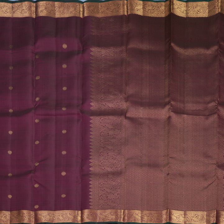Hayagrivas Handloom Burgundy Kanjivaram Silk Saree KBF750H2-1