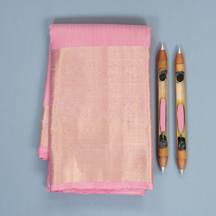 Hayagrivas Handloom Baby Pink Kanjivaram Silk Saree KBF750H4-1