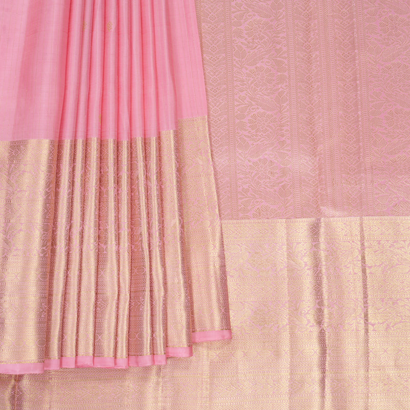 Hayagrivas Handloom Baby Pink Kanjivaram Silk Saree KBF750H4-1