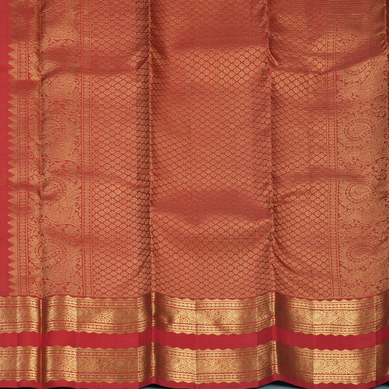 Hayagrivas Handloom Red Kanjivaram Silk Saree KBF750H7-1