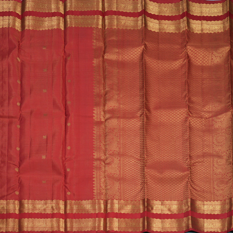 Hayagrivas Handloom Red Kanjivaram Silk Saree KBF750H7-1