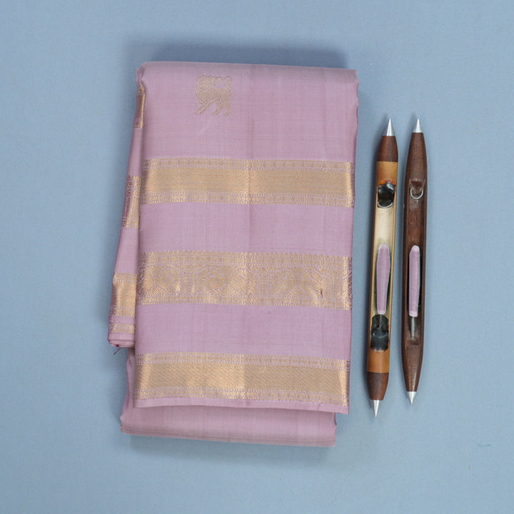 Hayagrivas Handloom Lilac Kanjivaram Silk Saree KBF750H8-1