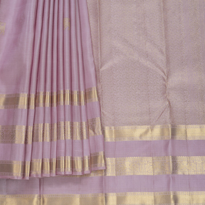Hayagrivas Handloom Lilac Kanjivaram Silk Saree KBF750H8-1