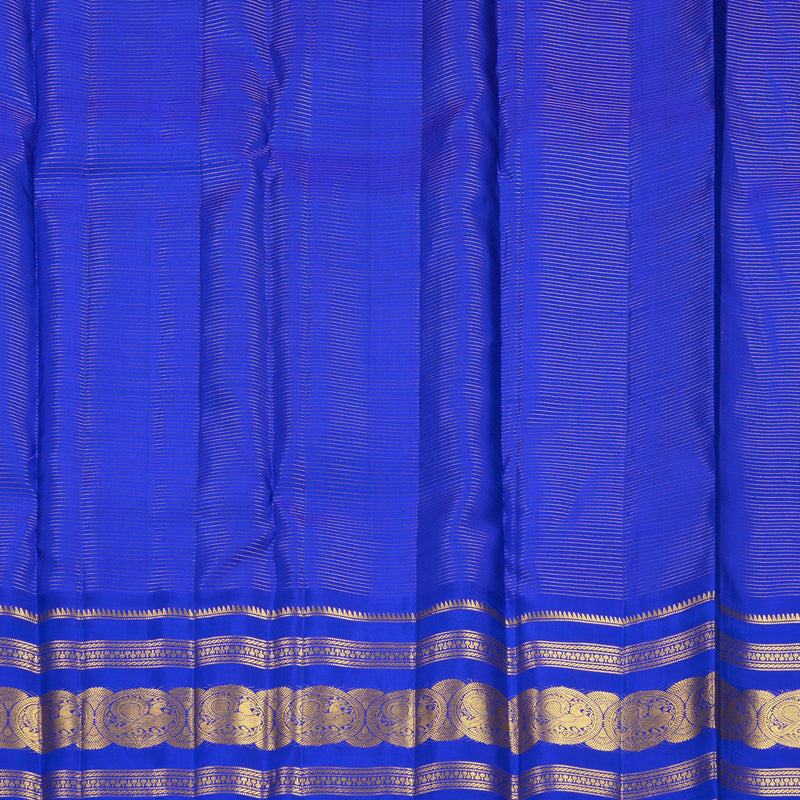 Hayagrivas Handloom Celestial Blue Kanjivaram Silk Saree with MS Blue Border KBF752H10-3