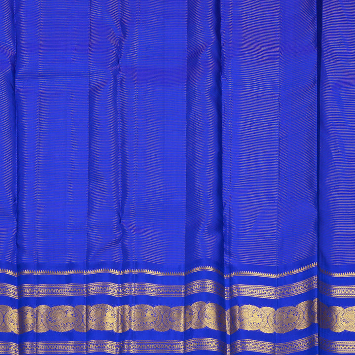 Hayagrivas Handloom Celestial Blue Kanjivaram Silk Saree with MS Blue Border KBF752H10-3