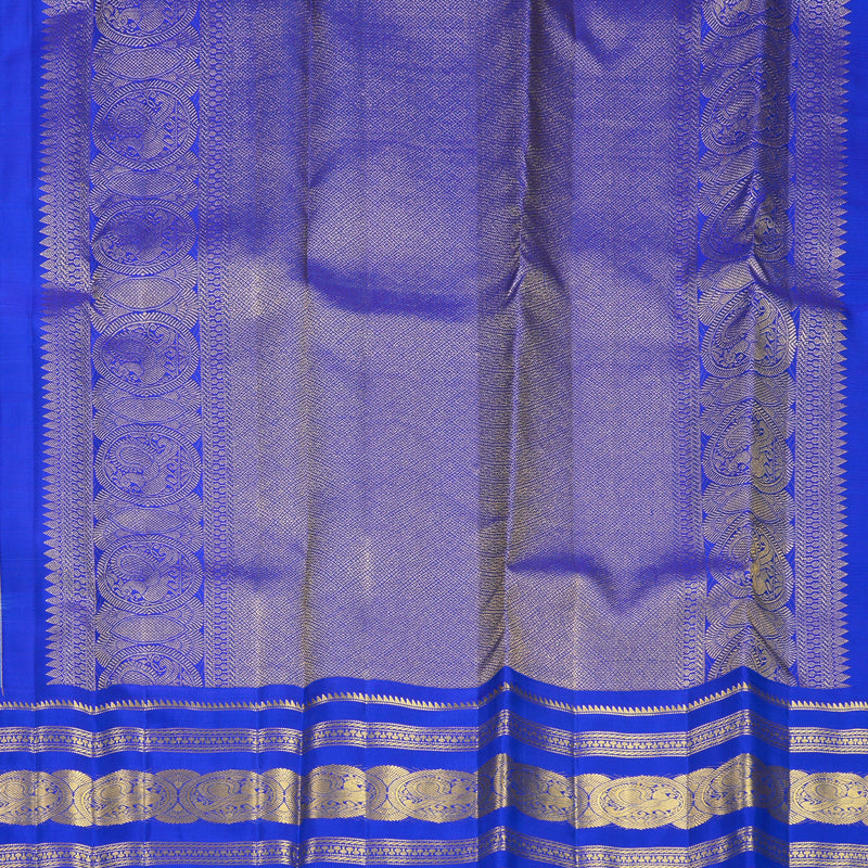 Hayagrivas Handloom Celestial Blue Kanjivaram Silk Saree with MS Blue Border KBF752H10-3