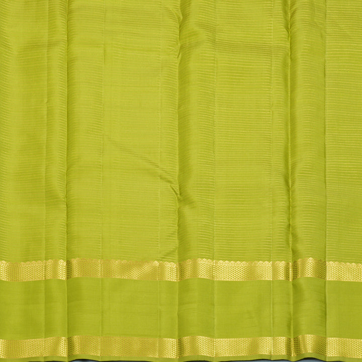 Hayagrivas Handloom Parrot Green Kanjivaram Silk Saree KBF752H11-3