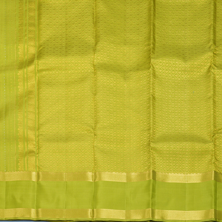 Hayagrivas Handloom Parrot Green Kanjivaram Silk Saree KBF752H11-3