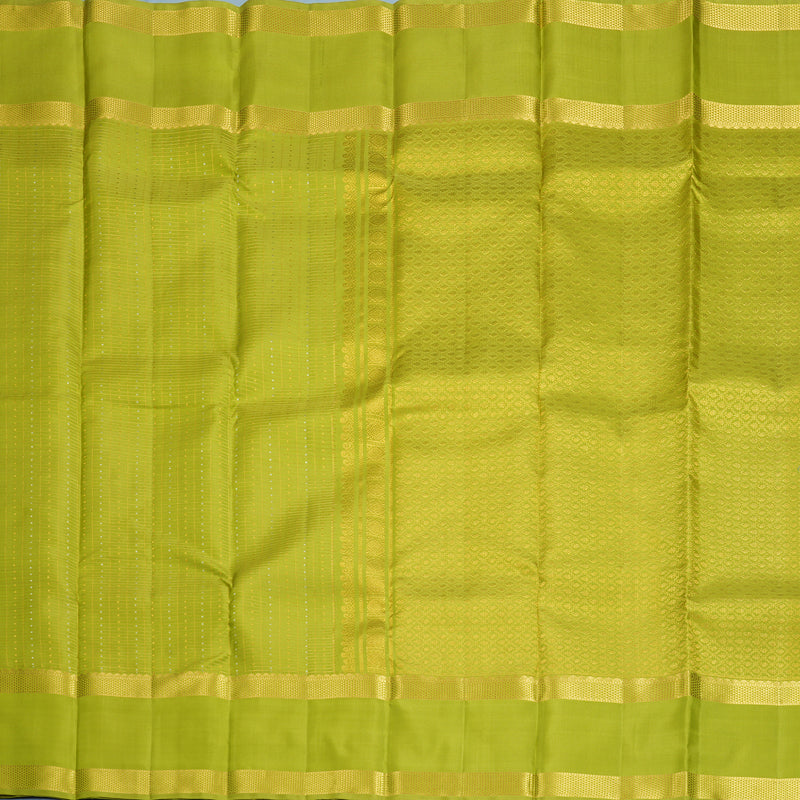 Hayagrivas Handloom Parrot Green Kanjivaram Silk Saree KBF752H11-3