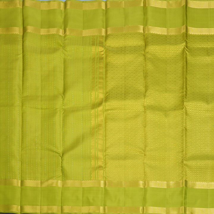 Hayagrivas Handloom Parrot Green Kanjivaram Silk Saree KBF752H11-3