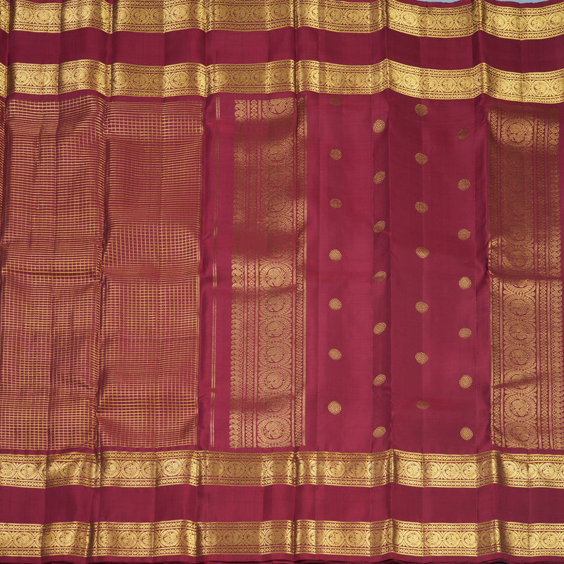 Hayagrivas Handloom Maroon Kanjivaram Silk Saree KBF752H12-1