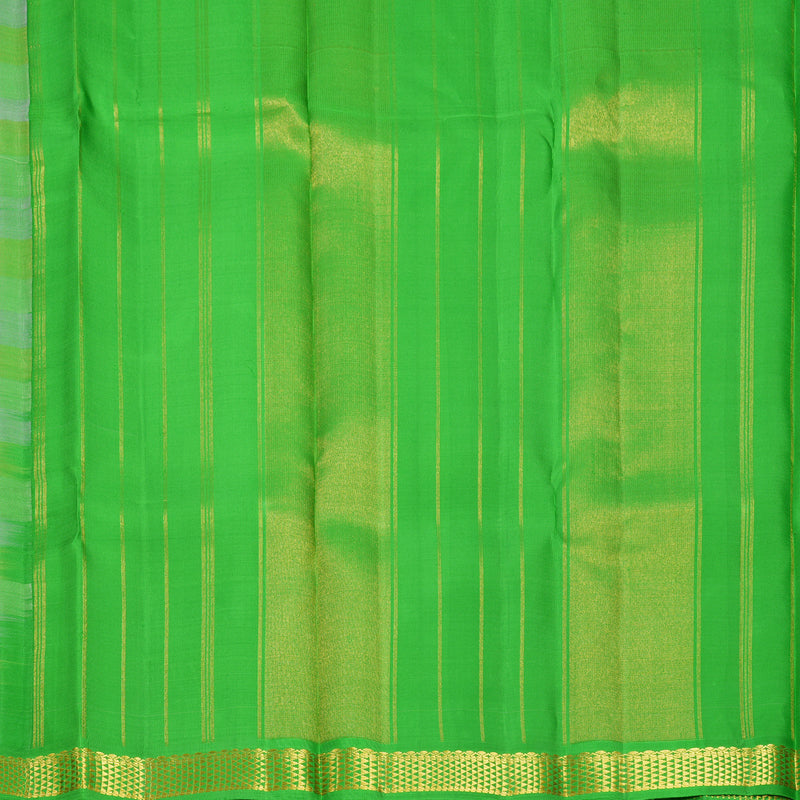 Hayagrivas Handloom Pastel Checks Kanjivaram Silk Saree with Parrot Green Border KBF752H4-1