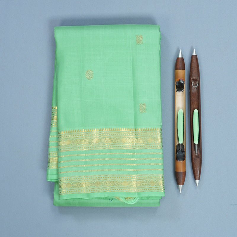 Hayagrivas Handloom Pastel Green Kanjivaram Silk Saree KBF752H5-11