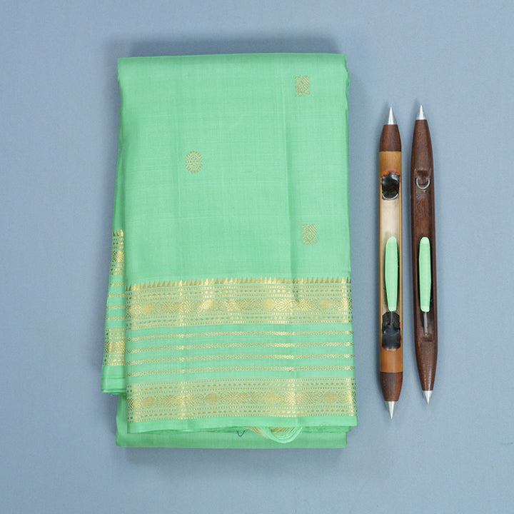 Hayagrivas Handloom Pastel Green Kanjivaram Silk Saree KBF752H5-11