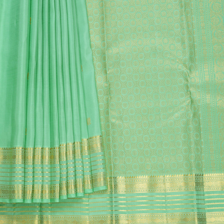 Hayagrivas Handloom Pastel Green Kanjivaram Silk Saree KBF752H5-11