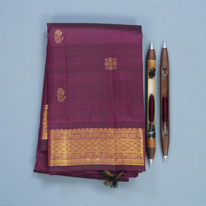 Hayagrivas Handloom Purple Kanjivaram Silk Saree KBF752H5-15
